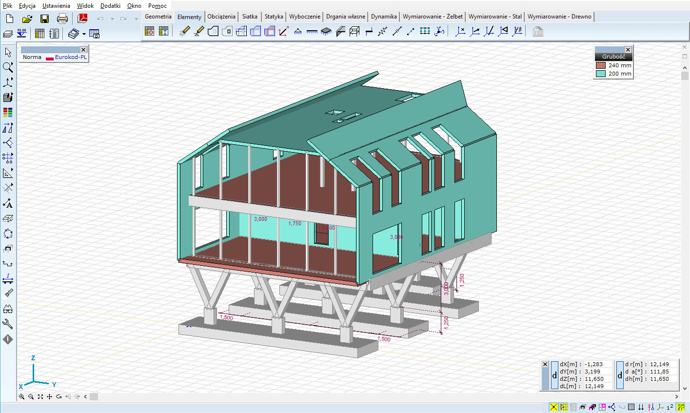 Różne typy elementów, różne materiały