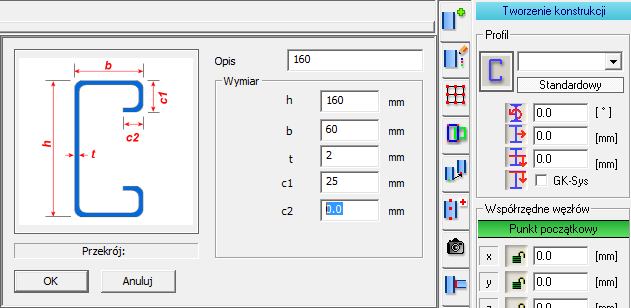 Baza profili zimnogiętych