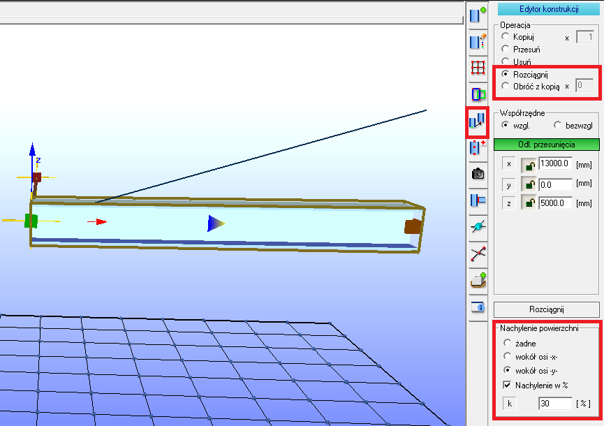 Dwie nowe metody pozwalające nadać nachylenie elementom
