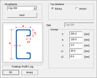 Edycja własnych profili