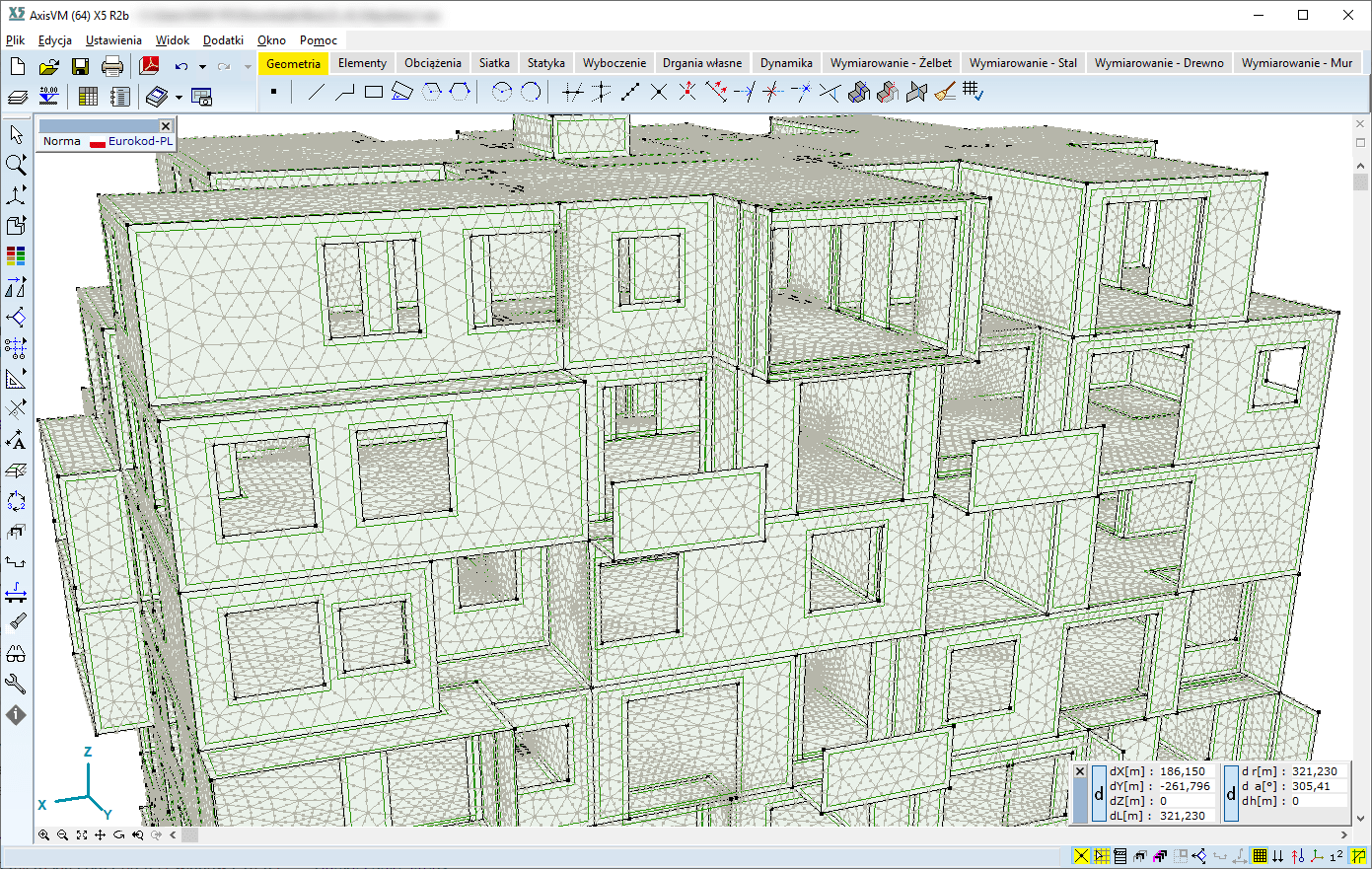 Siatka elementów skończonych AxisVM