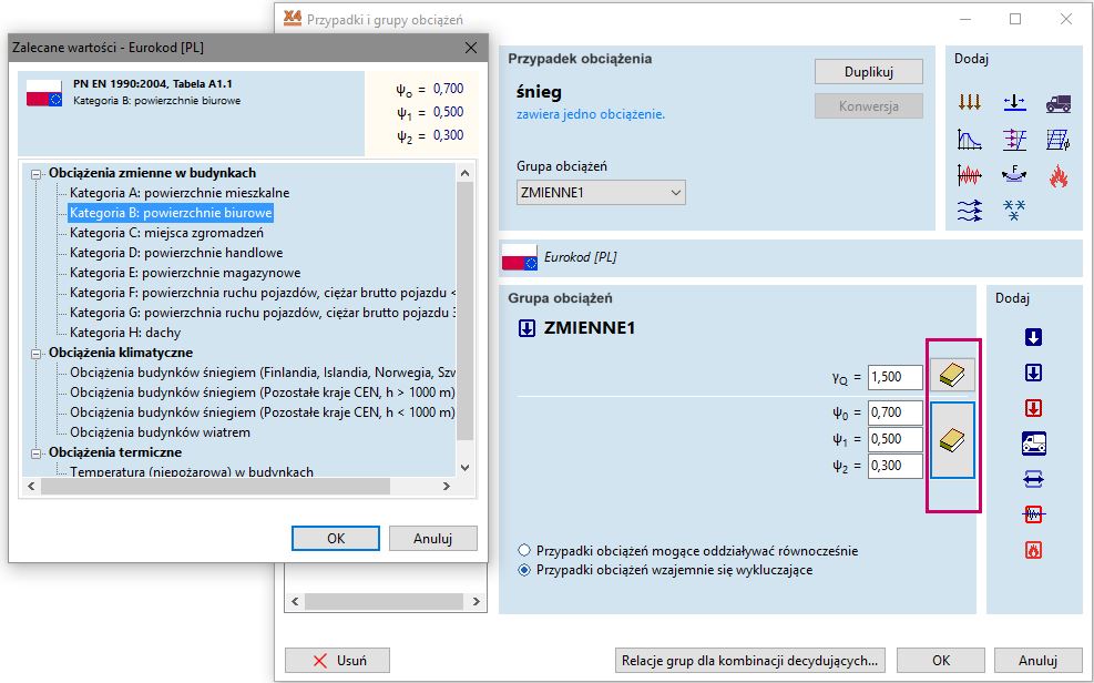 Pomoc przy ustalaniu normowych wartości współczynników częściowych