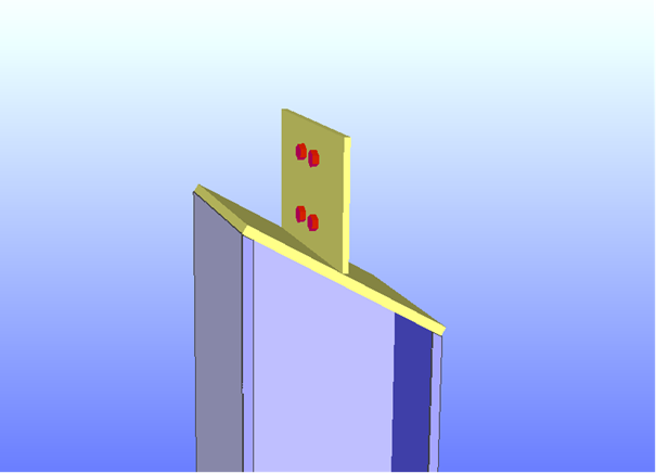 Przykładka blachy doczołowej i jej otworowanie
