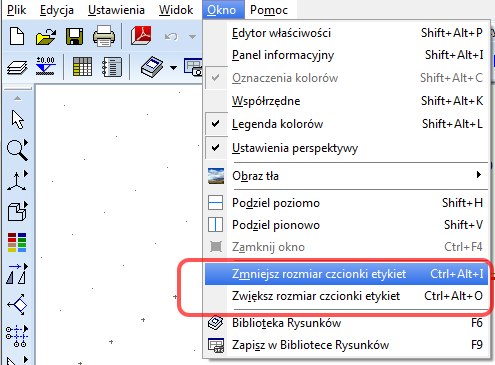 Szybka zmiana wielkości etykiet