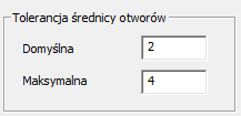 Ustalenie dowolnej tolerancji luzów otworowania