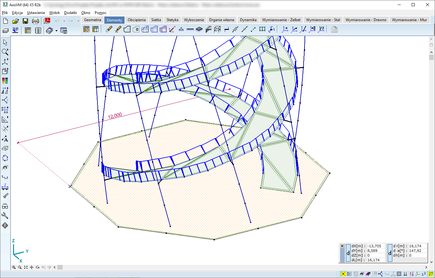 Płyta fundamentowa wieży AxisVM