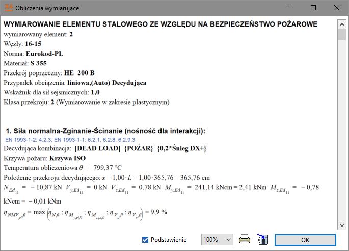 Wymiarowanie elementów stalowych ze względu na warunki pożarowe (nowy moduł SD8)