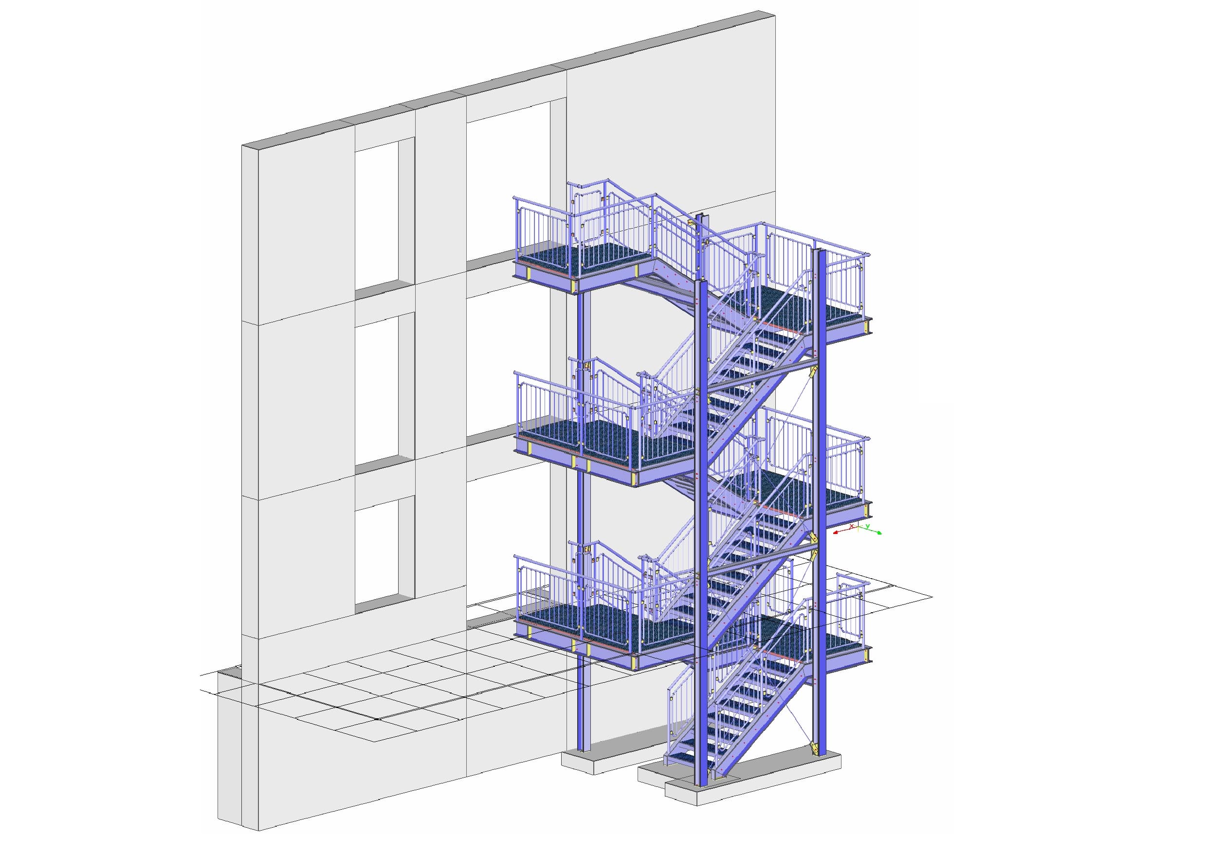 Mannheim / Konstrukcja schodów przemysłowych