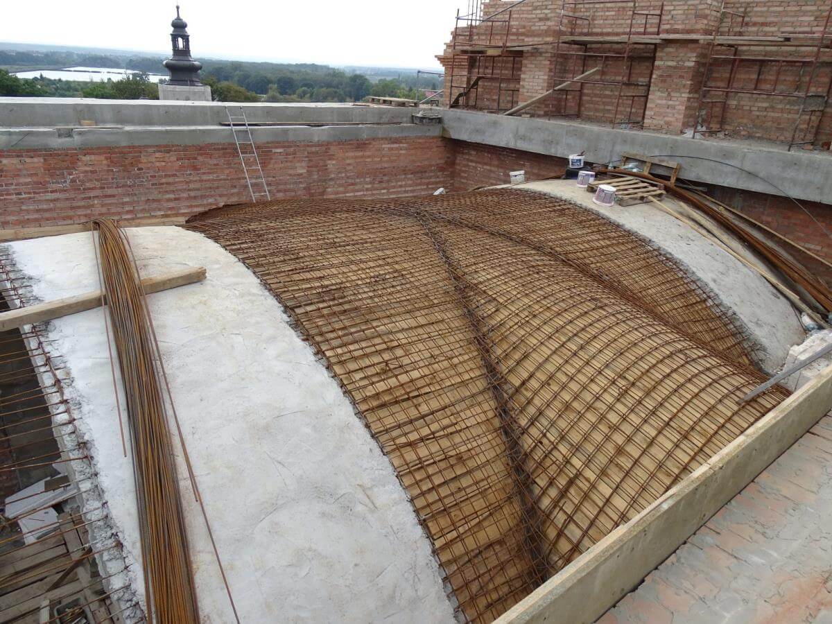 Szalunek i zbrojenie kopuły