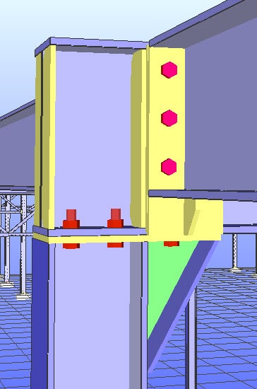 Połączenie ze skosem słupa z ryglem