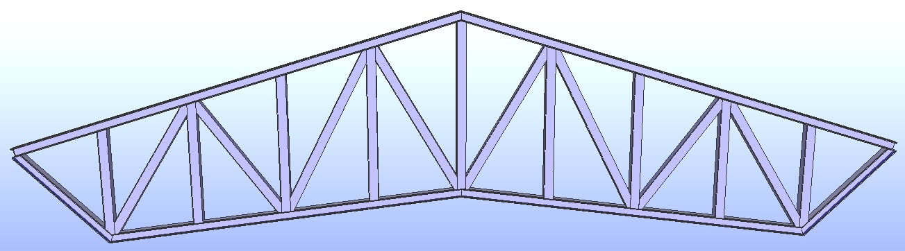 Przykładowa kratownica wygenerowana za pomocą nowego modułu