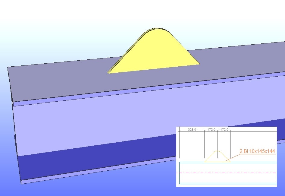 Zaokrąglona blacha węzłowa