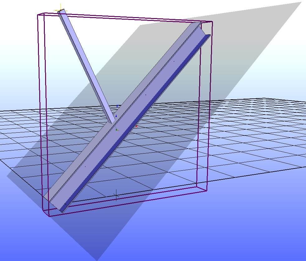 Płaszczyzna elementu wraz z dociętym profilem przylegającym