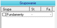 Grupowanie fundamentów