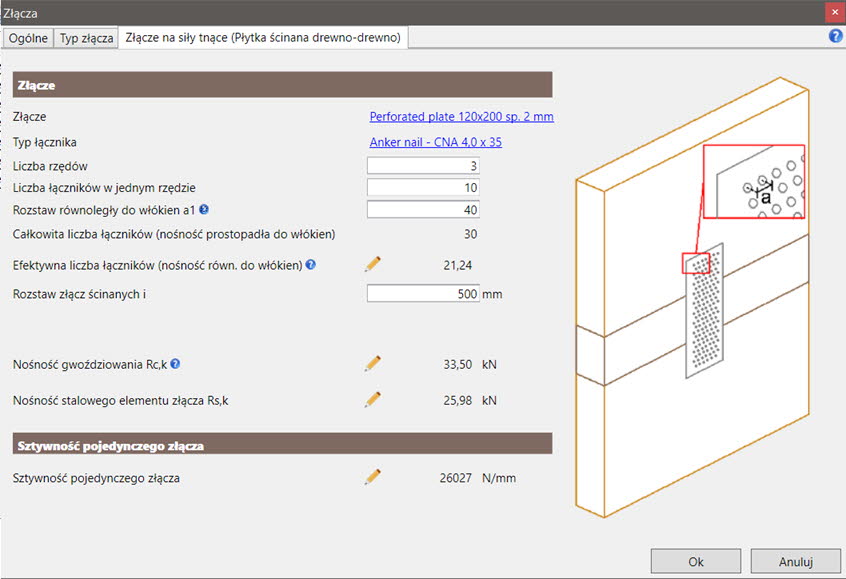 Uciąglenie międzykondygnacyjne ścian drewnianych