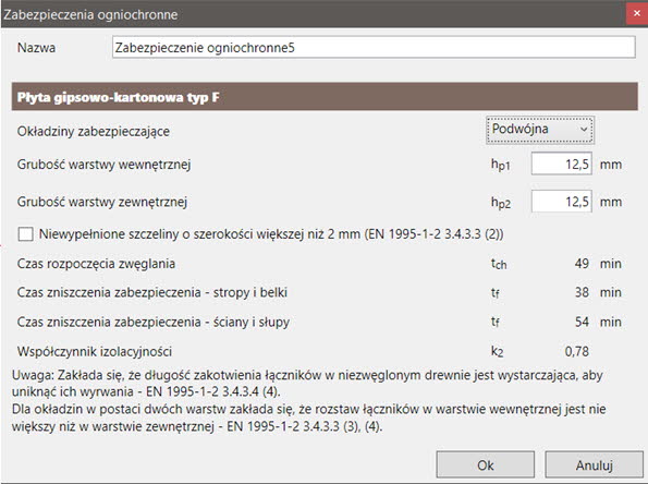 Określanie parametrów zabezpieczenia ogniochronnego